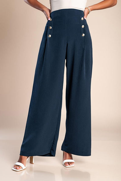 Pantaloni lungi eleganți cu nasturi
