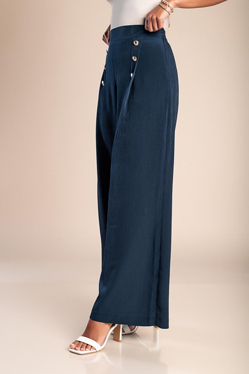 Pantaloni lungi eleganți cu nasturi