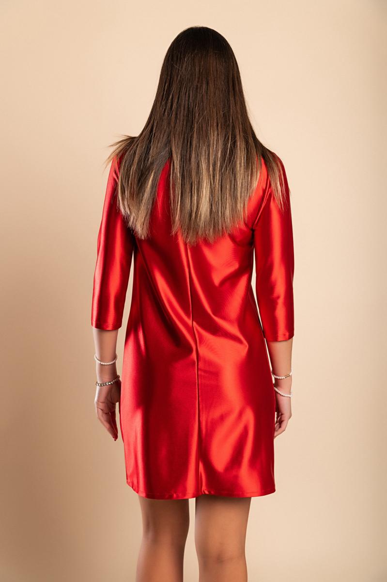 Minivestido elegante em cetim sintético