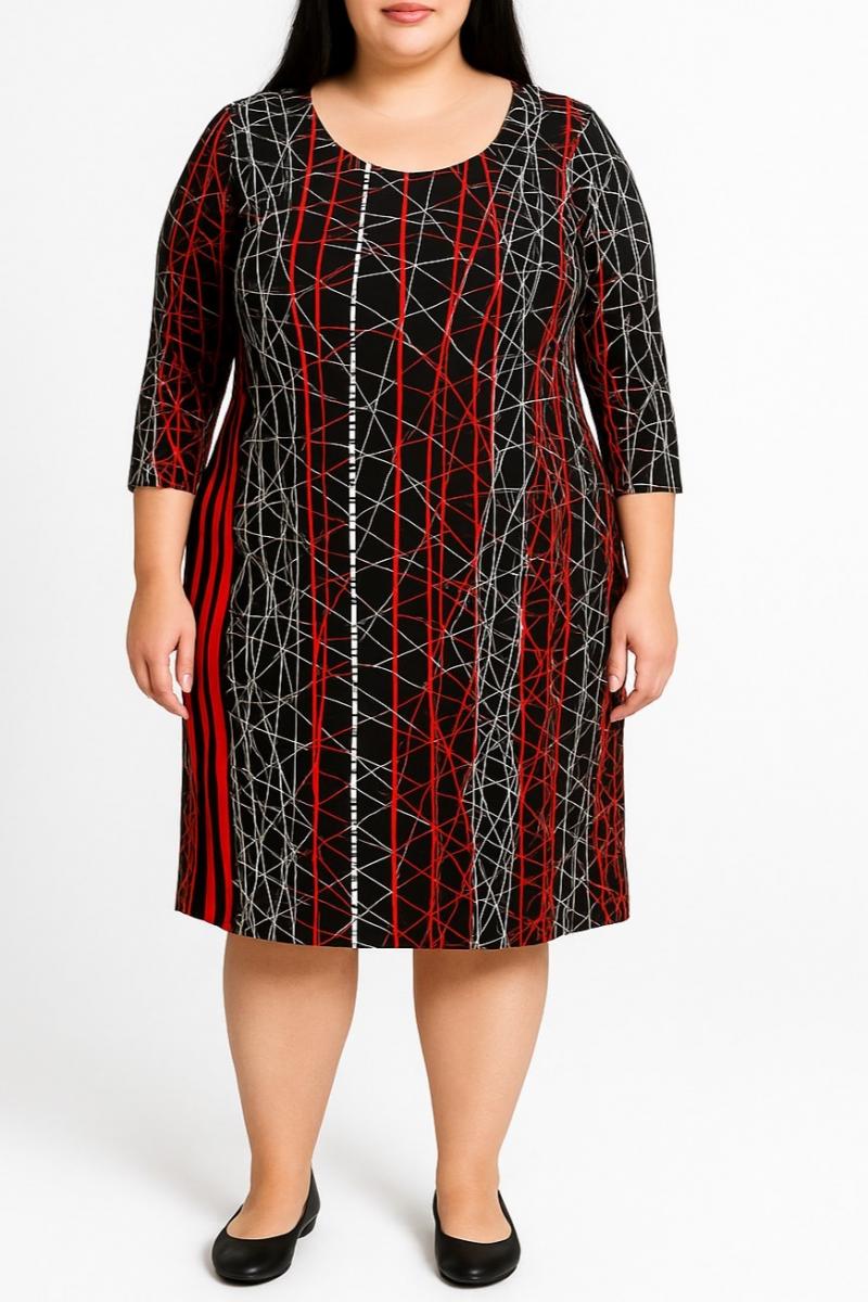 Jurk in grote maten met print