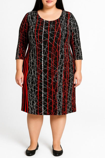 Jurk in grote maten met print