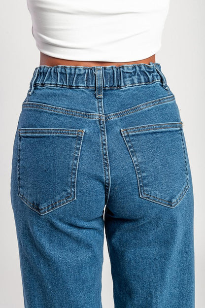 Luxe jeans Super stretchy high waist wide leg jeans