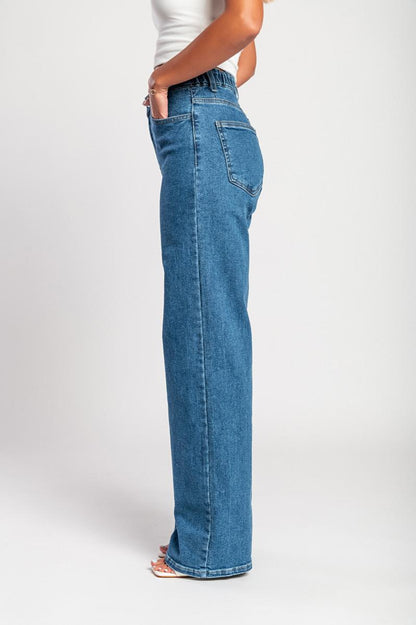 Luxe jeans Super stretchy high waist wide leg jeans