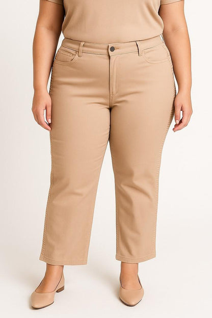 Bawełniane spodnie plus size