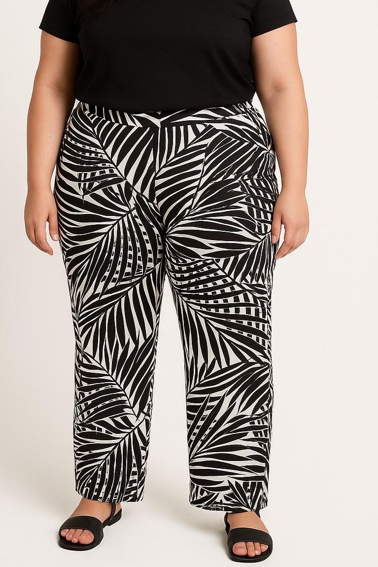 Spodnie plus size z nadrukiem