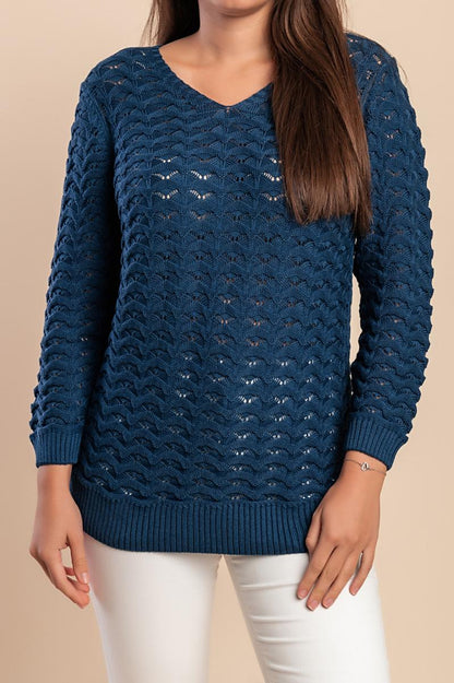 Pullover mit V-Ausschnitt