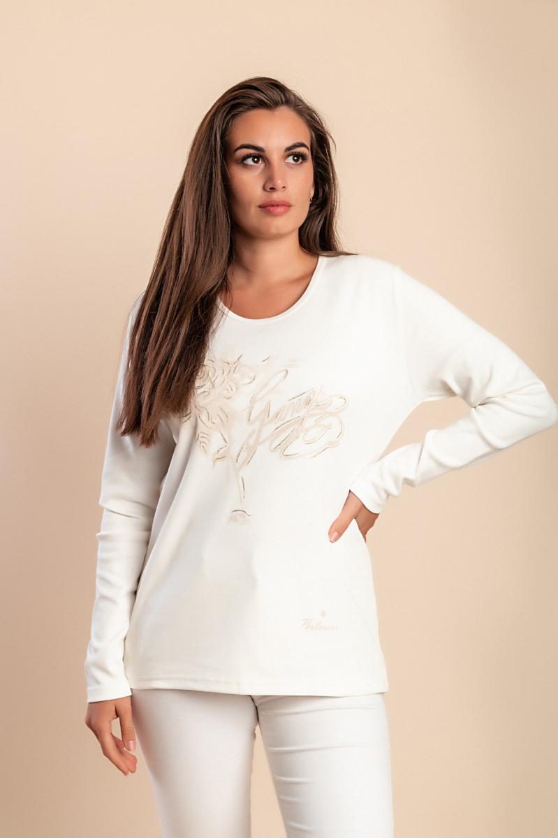 Baumwoll-Top mit Print