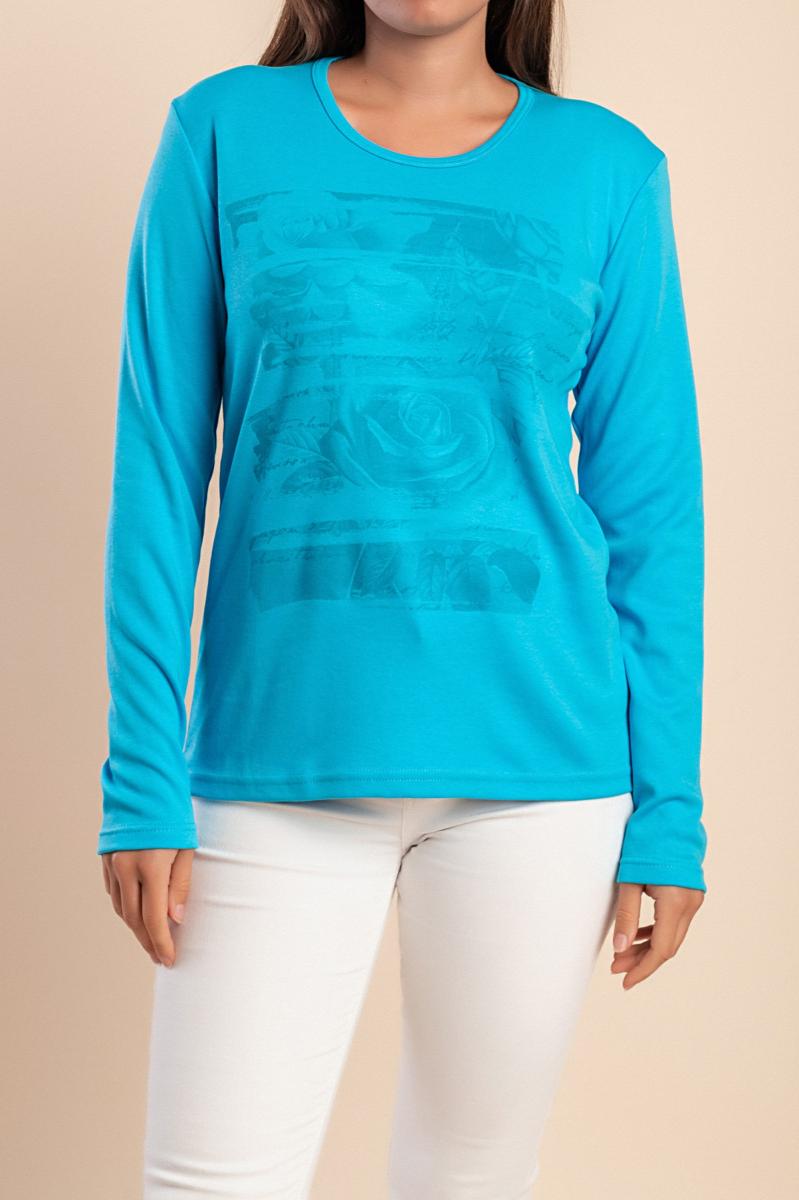 Top in cotone con stampa