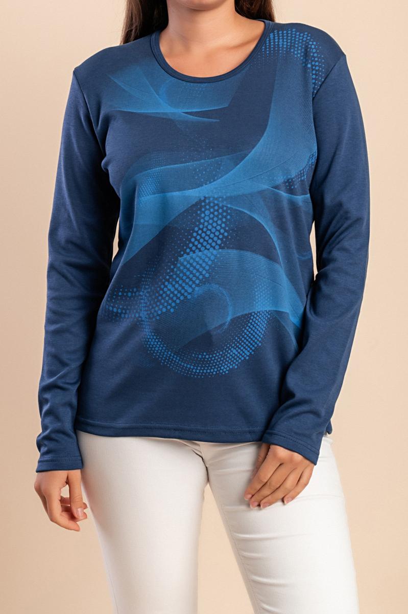 Top in cotone con stampa