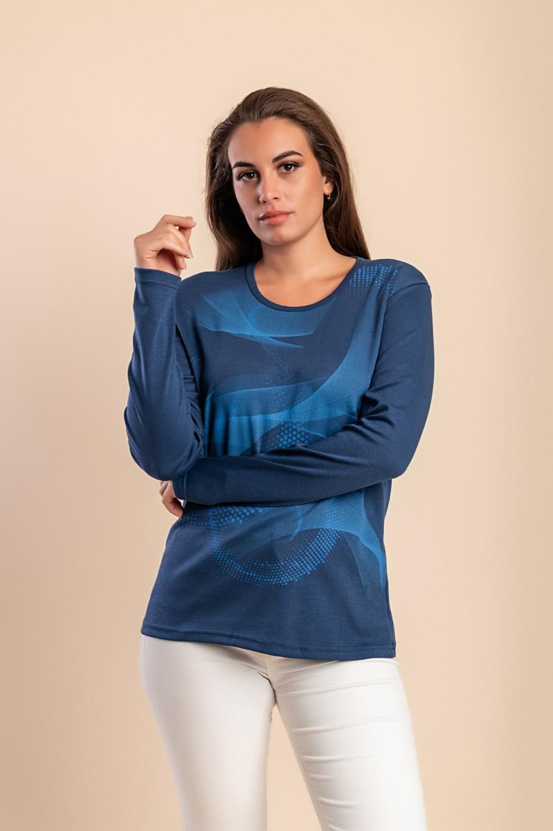 Top in cotone con stampa