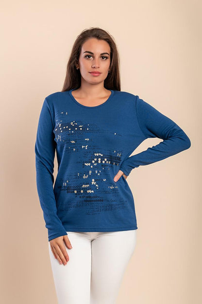 Baumwoll-Top mit Print