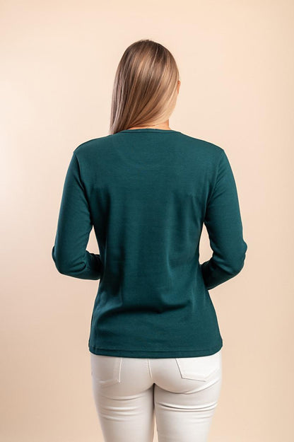 Maglia di cotone a maniche lunghe