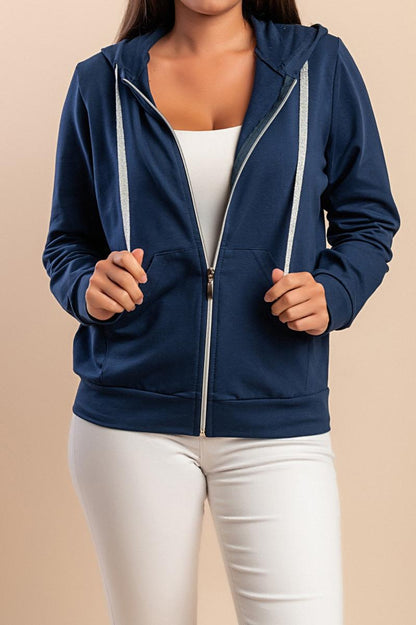 Sweatshirt de algodão com fecho