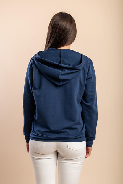 Sweatshirt de algodão com fecho