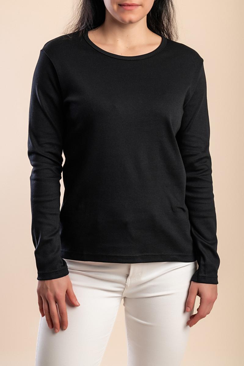 Cotton long-sleeve top