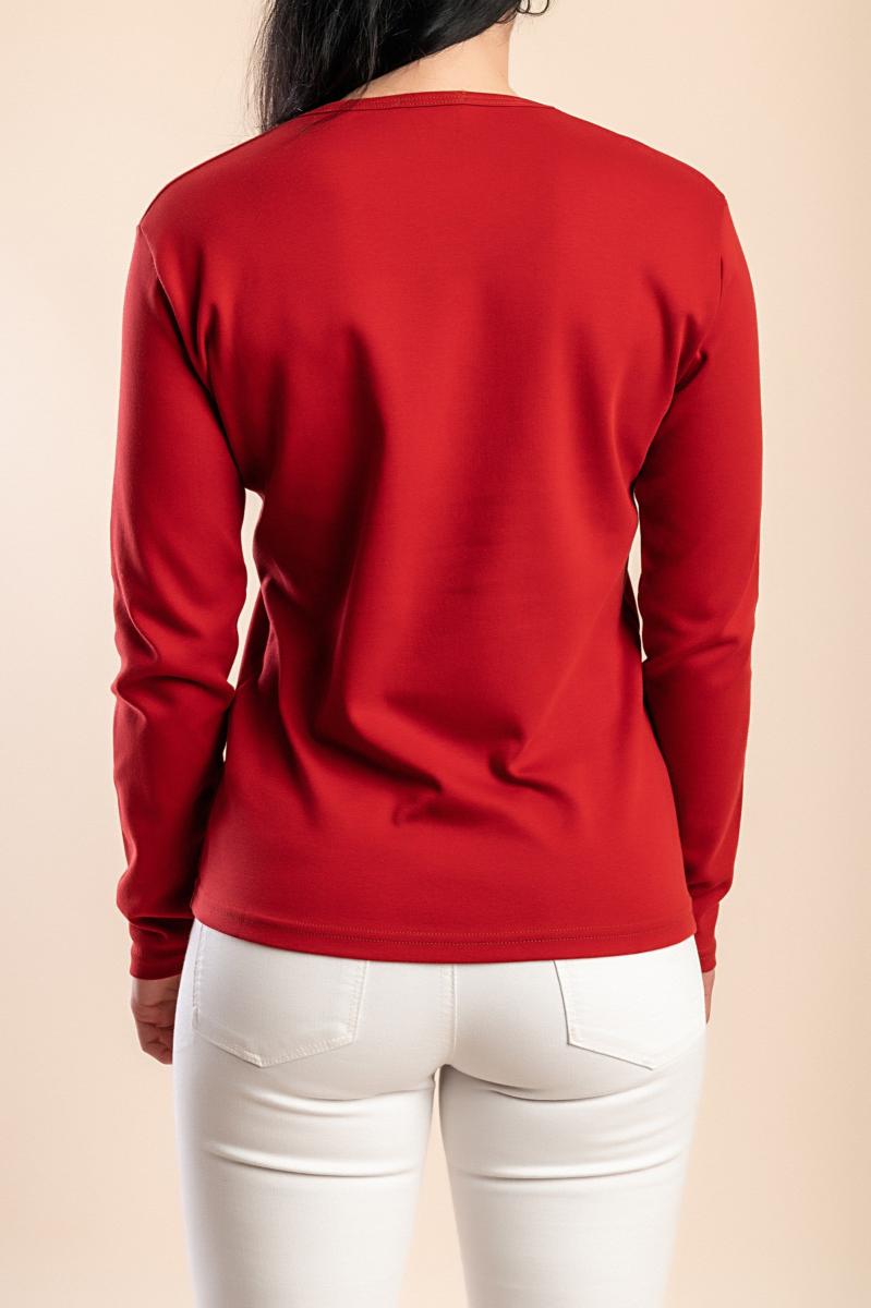 Cotton long-sleeve top
