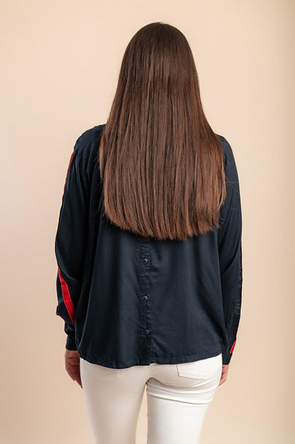 Blusa de gola redonda