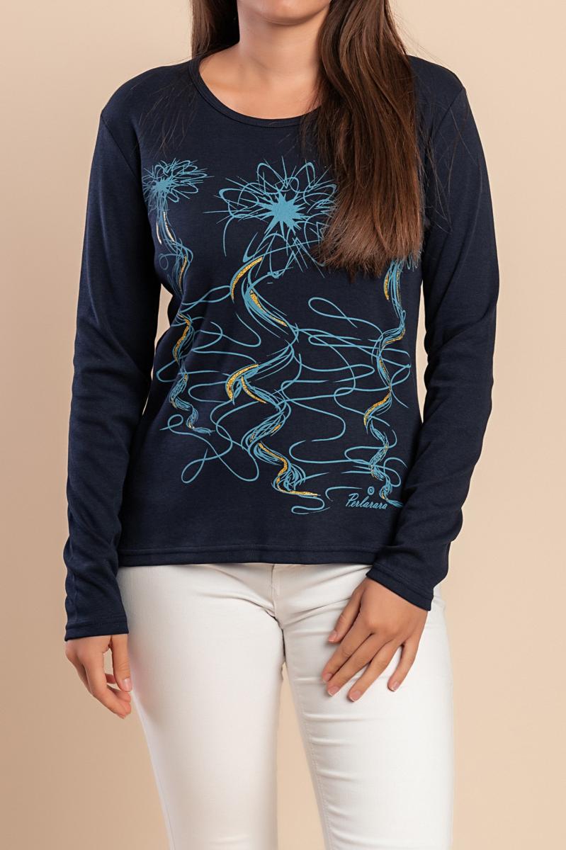 Top in cotone con stampa