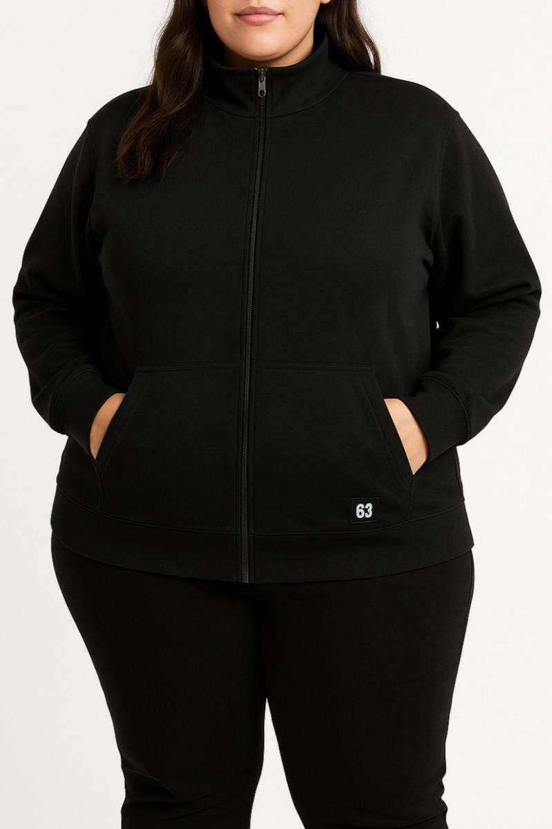Cotton zip-up jacket