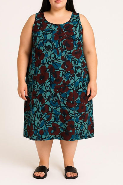 Plus-size jurk met print