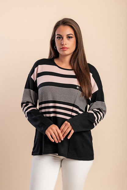 Cotton striped top