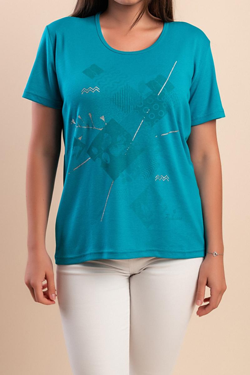 Baumwoll-T-Shirt mit Print