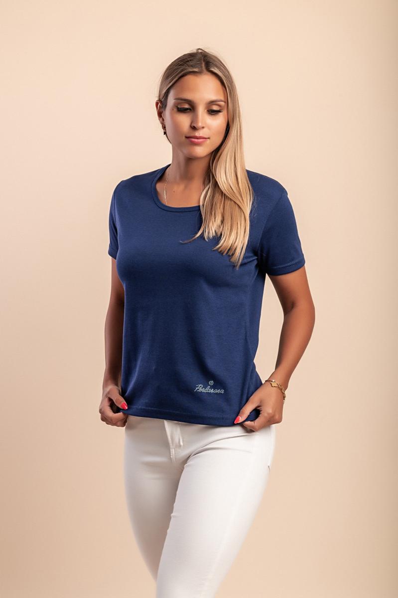T-shirt di cotone a girocollo