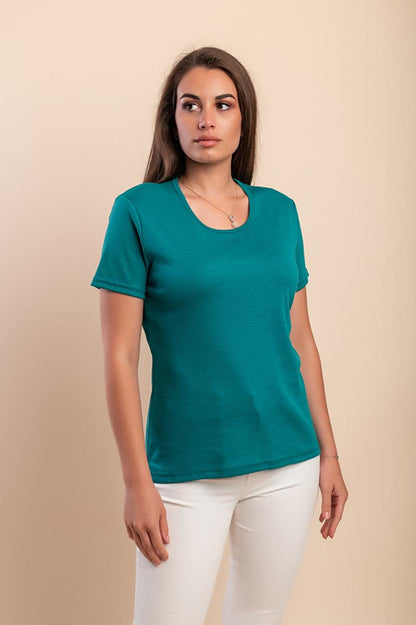 Bawełniany T-shirt z okrągłym dekoltem