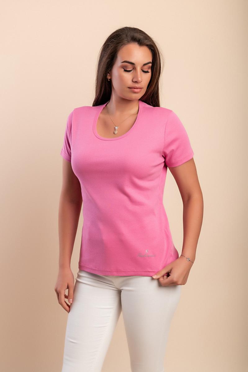 Bawełniany T-shirt z okrągłym dekoltem