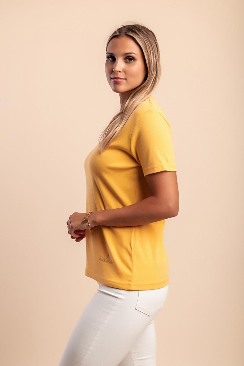Cotton T-shirt with round neck
