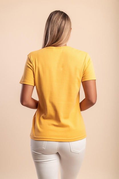 Cotton T-shirt with round neck