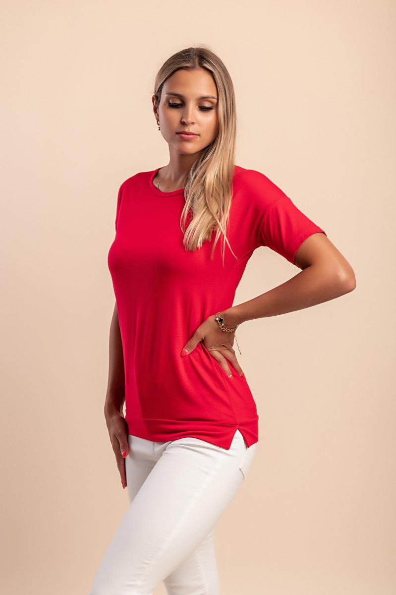 T-shirt de gola redonda