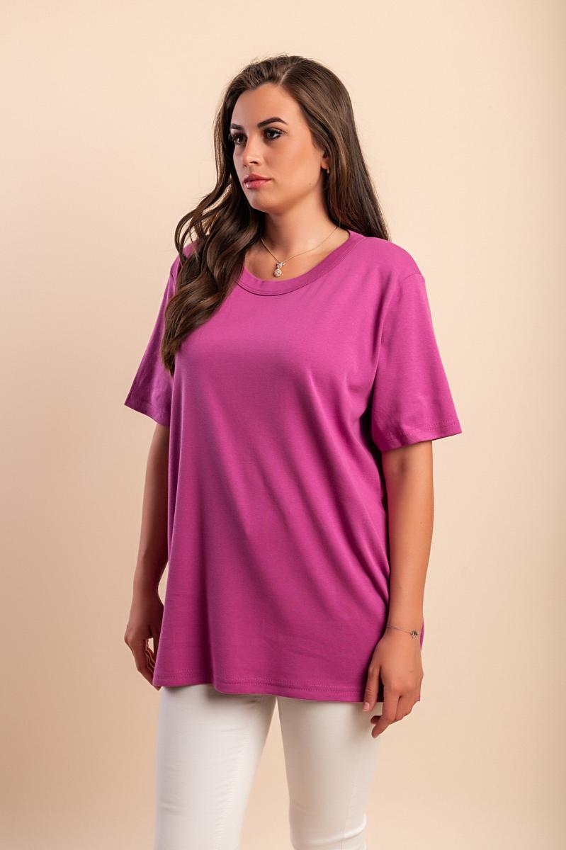Baumwoll-T-Shirt mit Rundhalsausschnitt