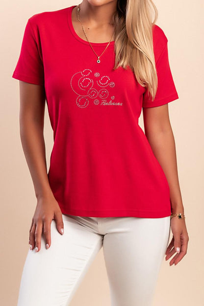 Tricou cu guler rotund