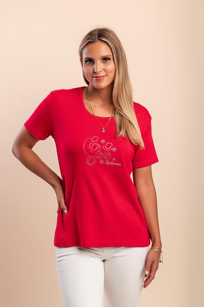 Tricou cu guler rotund