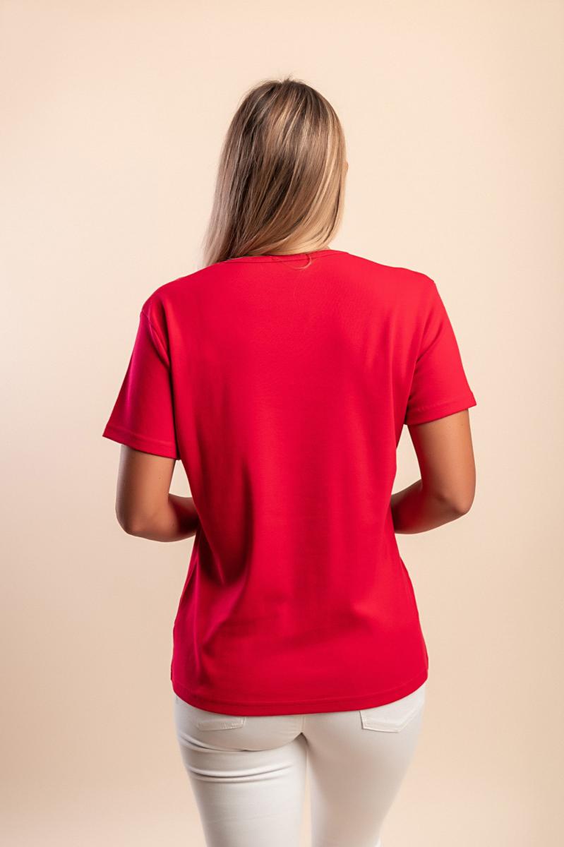 Tricou cu guler rotund