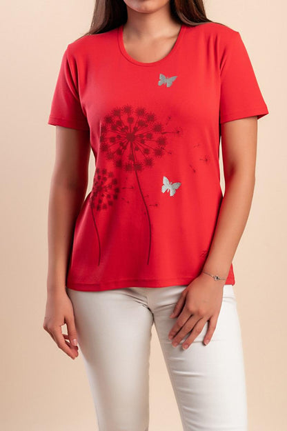 Baumwoll-T-Shirt mit Print