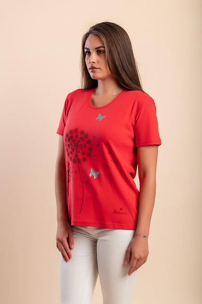 Baumwoll-T-Shirt mit Print