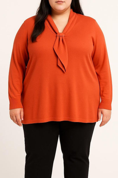 Plus size knitted sweater