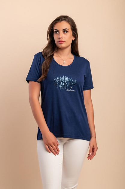 T-shirt de algodão com estampado