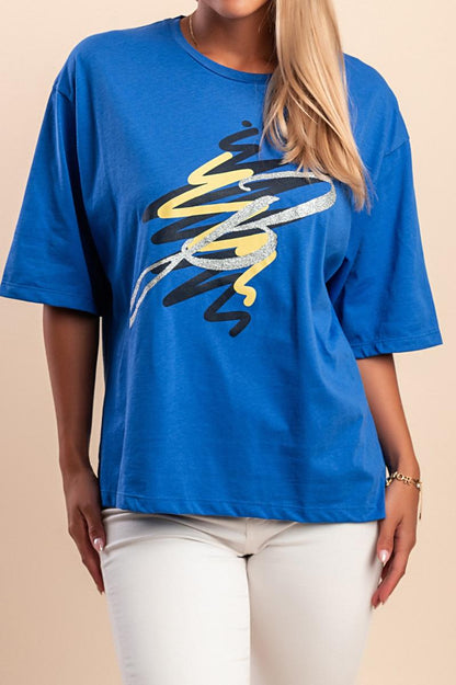 Cotton T-shirt with print