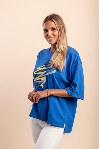 Cotton T-shirt with print