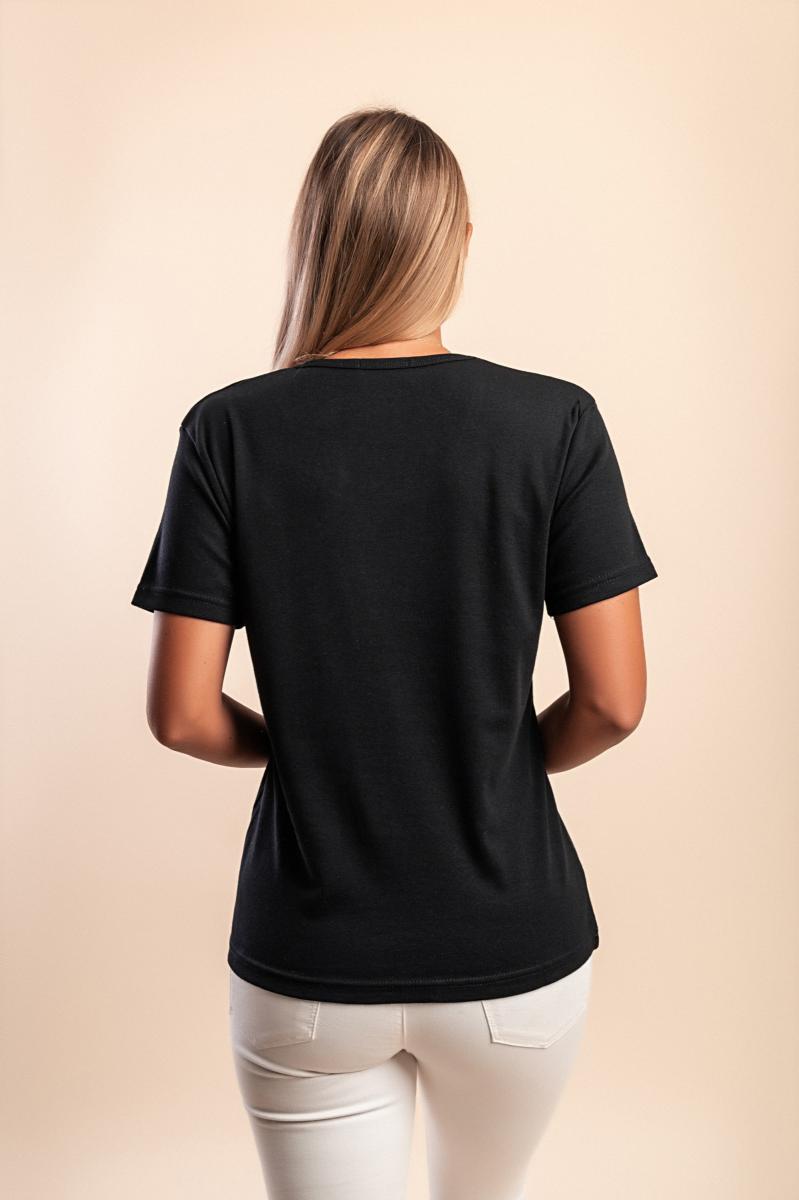 Bawełniany T-shirt z okrągłym dekoltem