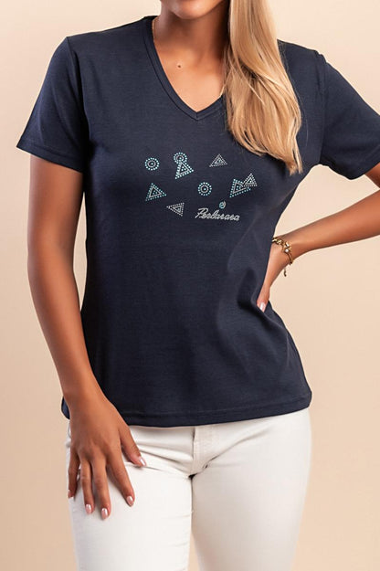 Baumwoll-T-Shirt mit Print