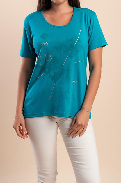 Cotton T-shirt with print