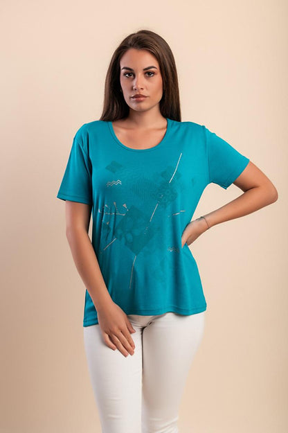 Cotton T-shirt with print