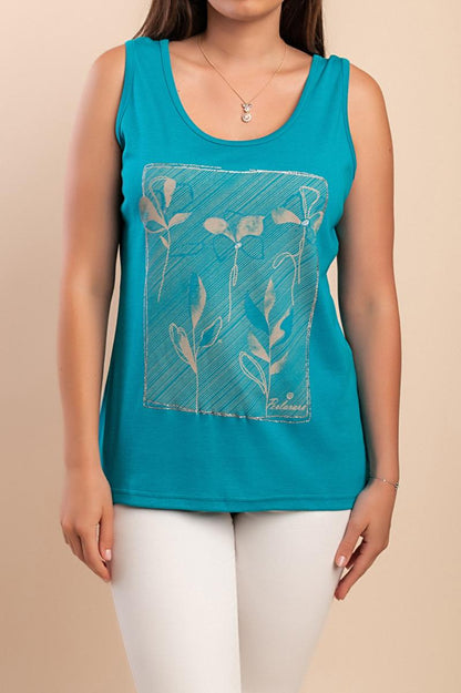 Printed cotton top