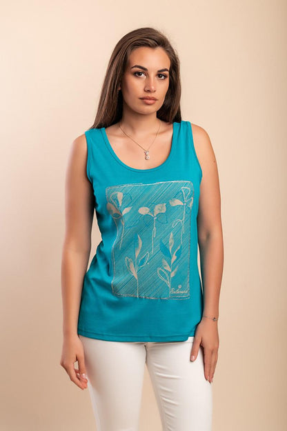 Printed cotton top