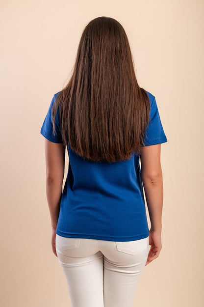 T-shirt in cotone con colletto
