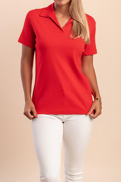 Pamučna košulja plus size s ovratnikom